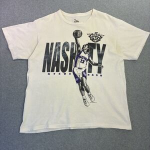 Vintage Steve Nash Phoenix Suns Majestic NBA T-Shirt Mens Large White